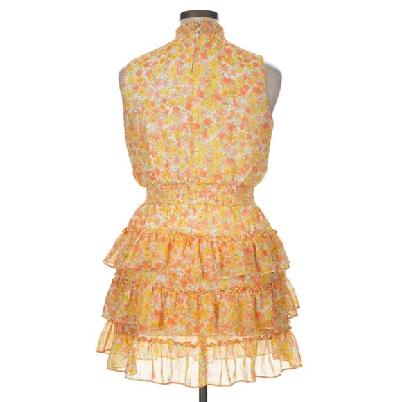 Dresses & Skirts - 1.State Women's Sleeveless Floral Smocked Tiered Mini Dress - Size X Large
